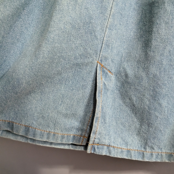 Impromptu vintage women's blue jean midi western longsleeve dress size 10 - Picture 15 of 16
